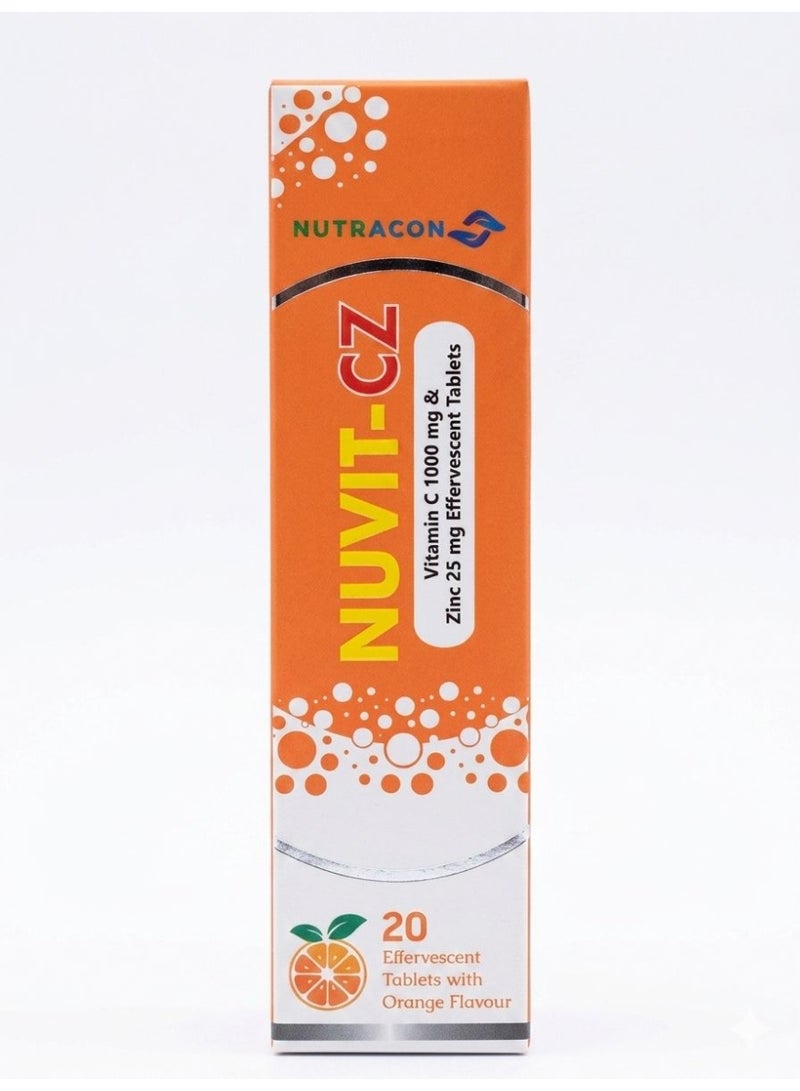 Nutracon Nuvit-cz Vitamin C Orange Flavour 1000 MG