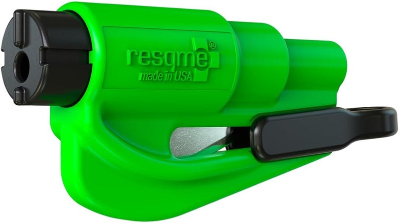 RESQME The Original Emergency Keychain Car Escape Tool, 2-in-1 Seatbelt Cutter and Window Breaker, Made in USA, Black- Compact Emergency Hammer - Image 1