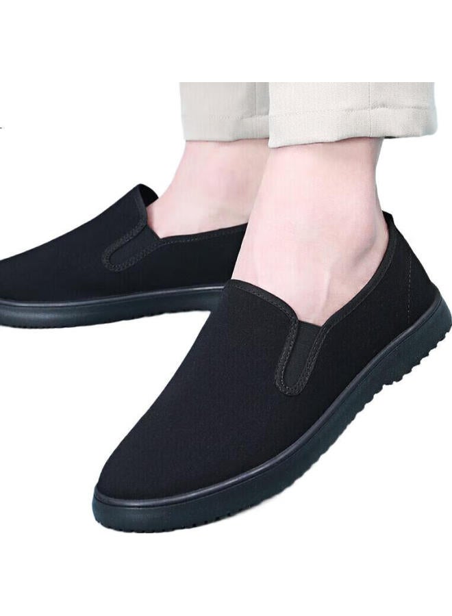 Busheyuan Traditional Casual Middle-Aged And Elderly Men'S Old Beijing Cloth Shoes 83X-1822 Black Size 38 - Image 3