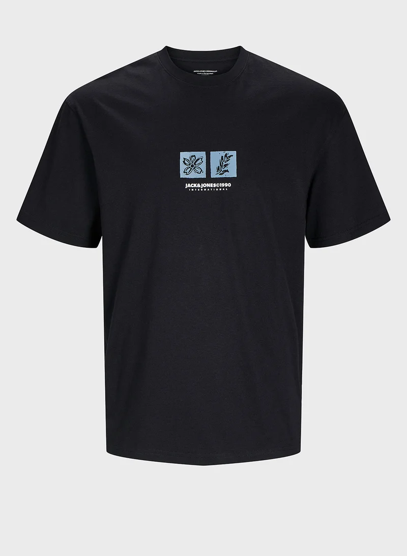 جاك اند جونز Graphic Crew Neck T-Shirt