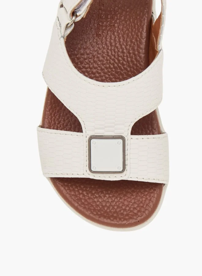 LBL by Shoexpress Boys Animal Textured Arabic Sandals with Hook and Loop Closure
