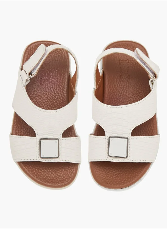 ال بي ال من شو اكسبرس Boys Animal Textured Arabic Sandals with Hook and Loop Closure