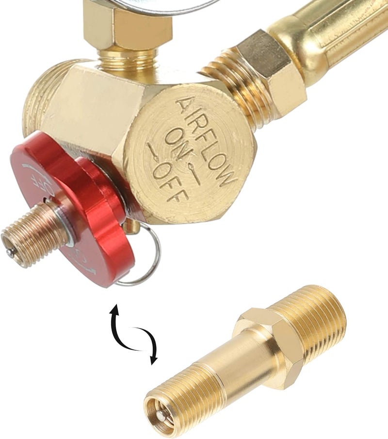 Hromee Air Tank Valve 1/8" MNPT, 4 Pieces Brass Fill Valve with Caps, Using with Compressed Air Tank - Image 4