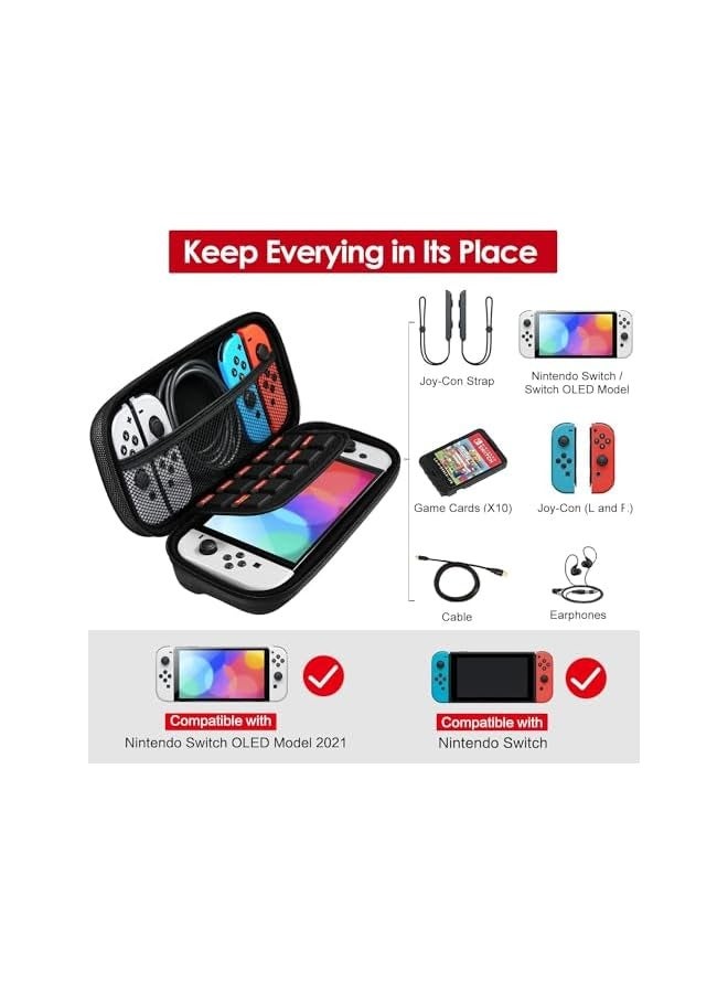 PROMASS Carrying case for Nintendo Switch/ Switch OLED-Pokemon Scarlet and Violet Protective Hard Portable Travel case Shell Pouch for Console & Accessories (white) - Image 4