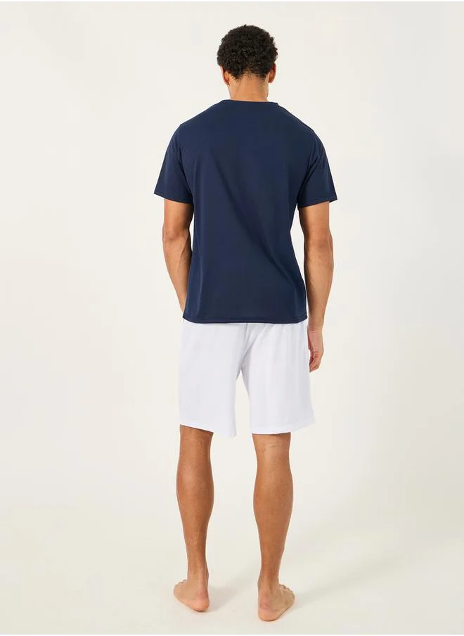 ستايلي NASA Graphic Print T-Shirt and Shorts Set