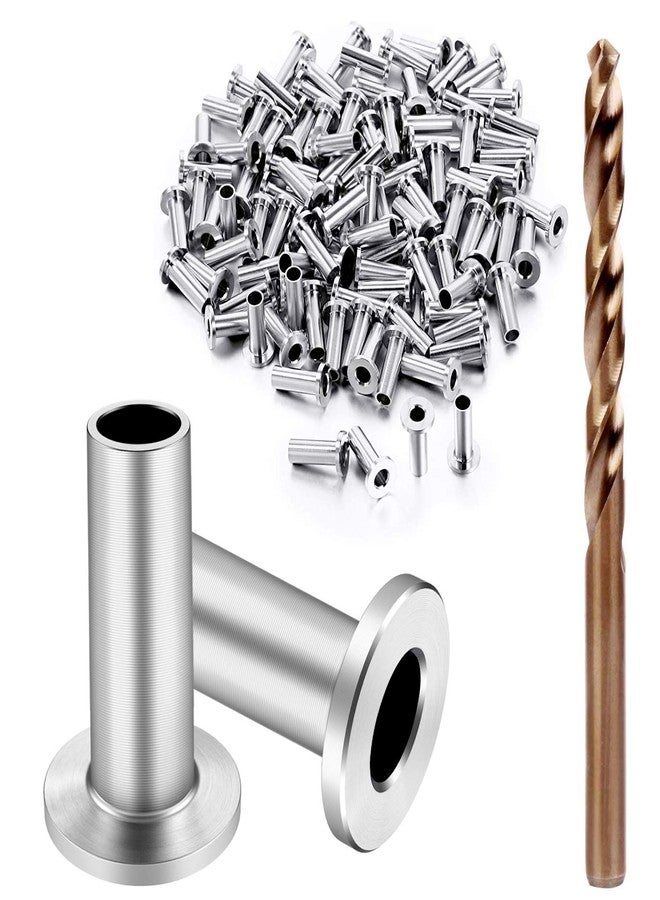 BLIKA 120 Pack Stainless Steel Protector Sleeves for 1/8" Deck Cable Railing, for Wood/Composite Posts, T316 Marine Grade, Cable Railing Protector Sleeves - Image 1