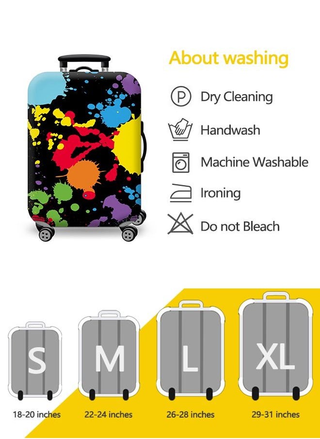 HomarKet Travel Luggage Cover Spandex Suitcase Protector Washable Baggage Covers  - Image 4