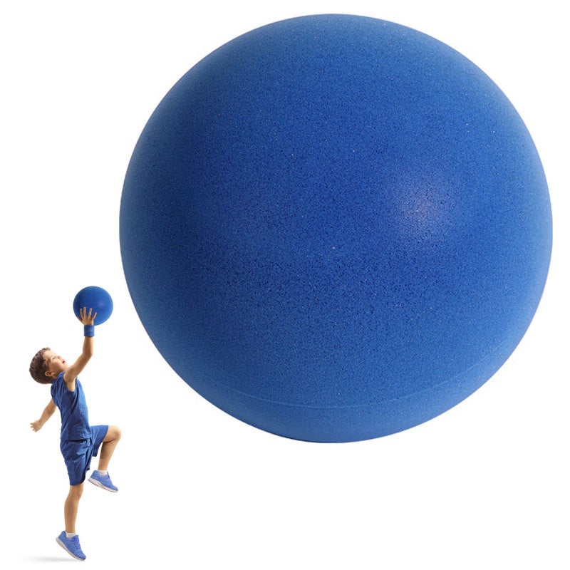 Foam Ball 7# Blue Lightweight PU Foam Quiet Bounce - Silent Bounce Ball for Home Workouts - Image 1