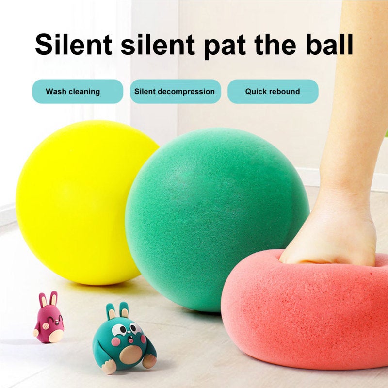 Foam Ball 7# Blue Lightweight PU Foam Quiet Bounce - Silent Bounce Ball for Home Workouts - Image 4