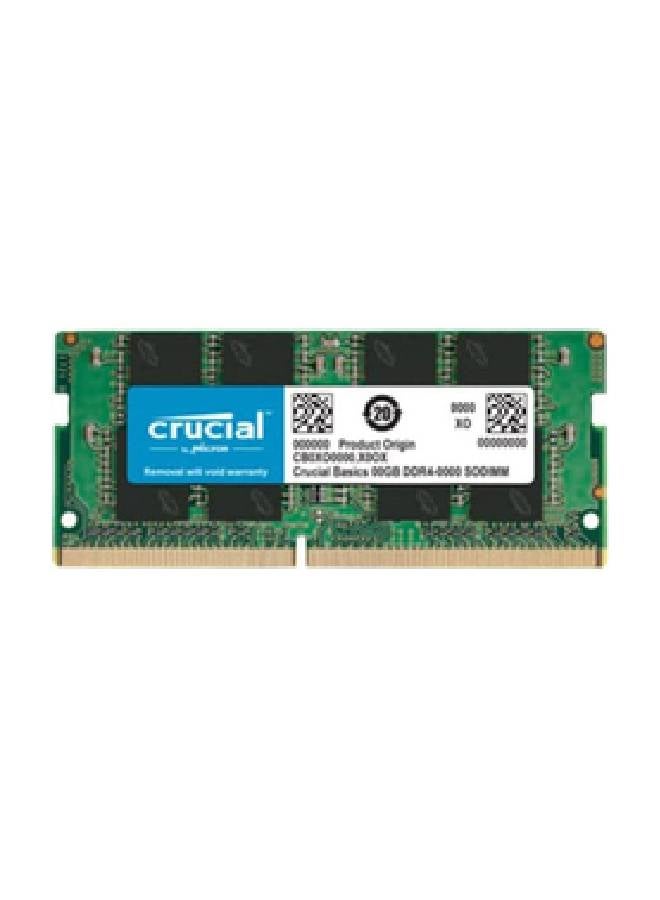 DDR4 SODIMM Memory Module, 3200MHz Clock Speed, 22-22-22 Timings, Unbuffered, 1.2V Memory Voltage, 22 CAS Latency | CB16GS3200 16 GB