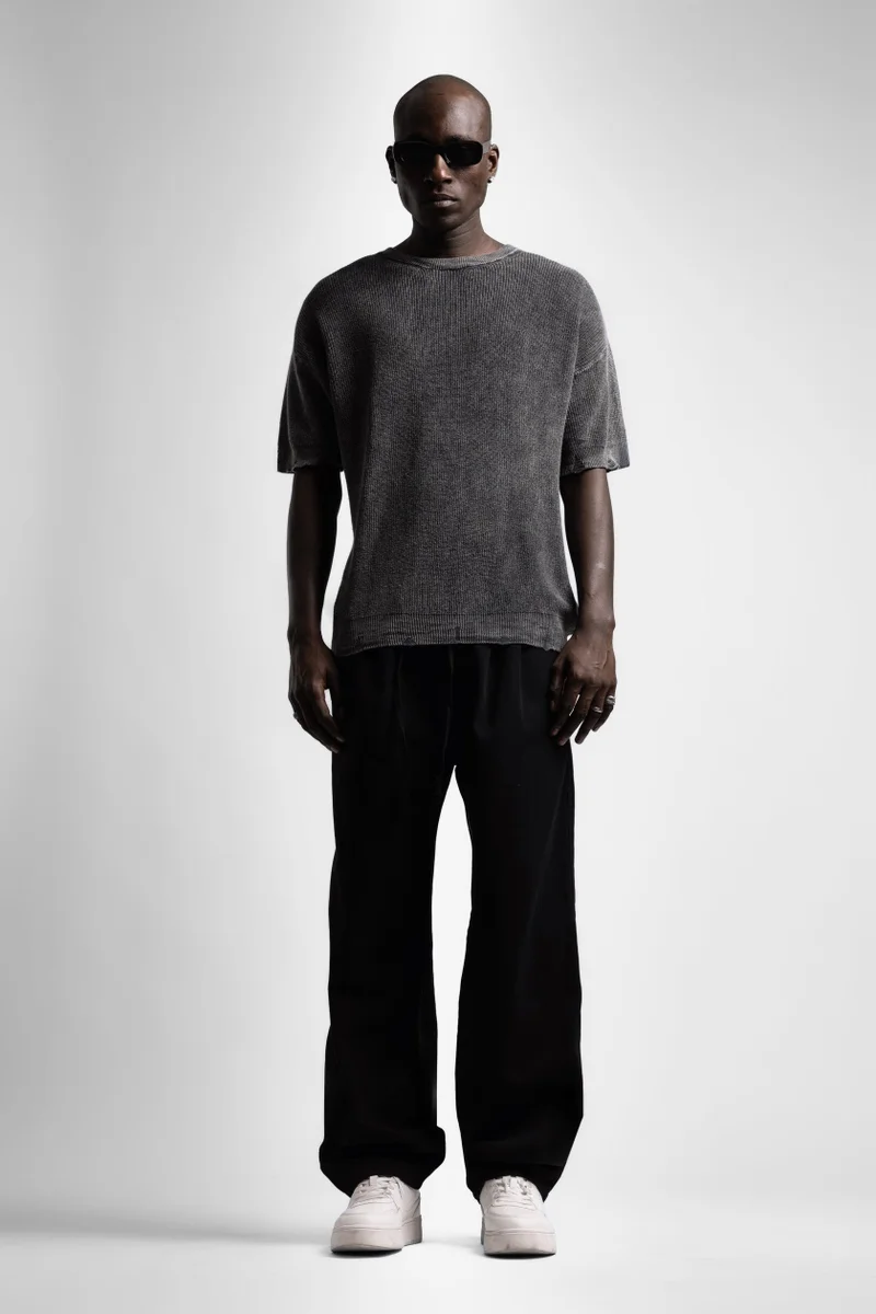 Catch Distressed Detail Knitted T-Shirt