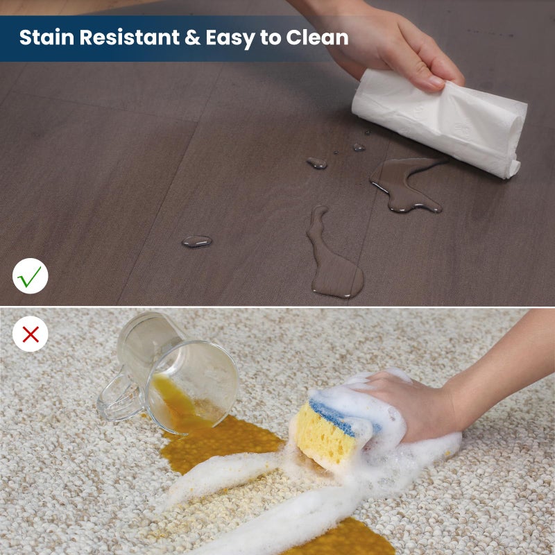 FURKIT Area Mat for Hard Floors, 4'Ã—6' Semi-Clear Black Vinyl Floor Protector for Under Dining Table, Waterproof Non-Slip Plastic Rug, Splat Mat for Under High Chair - Image 5