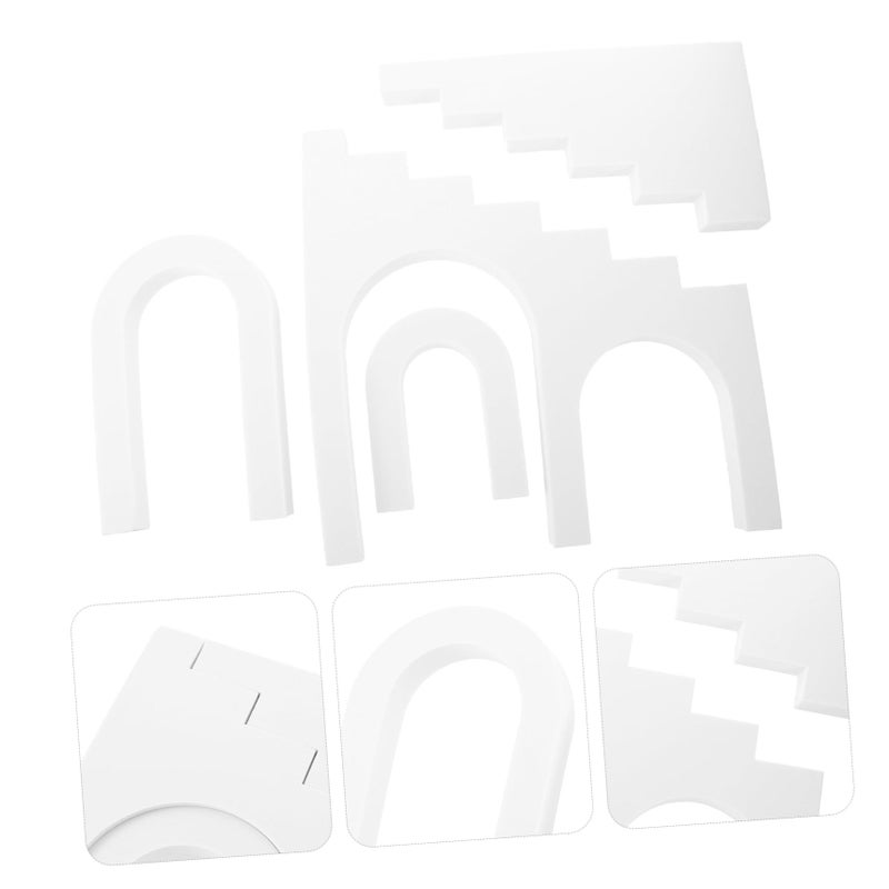 NUOBESTY White 15x10cm Geometry Cube Props for Makeup Jewelry Food Styling - Image 5