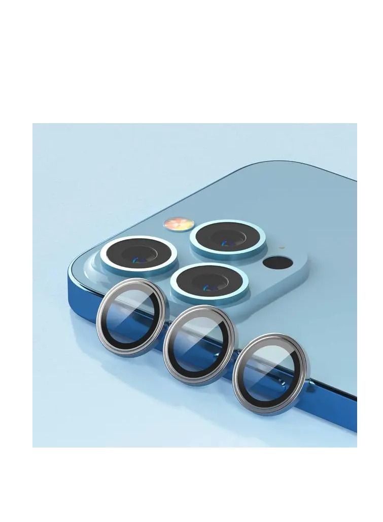 devia Peak Series Camera Lens Protector (3pcs) for iPhone 14 Pro / 14 Pro Max - Graphite Black - Image 2