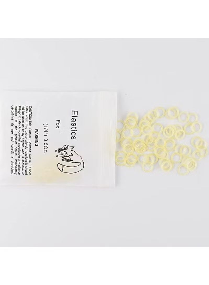 500 Pack Orthodontic Elastic Bungee Bands, 3.5 oz Heavy Duty Dental Rubber Leashes (1/4"，6.4mm) - Image 3