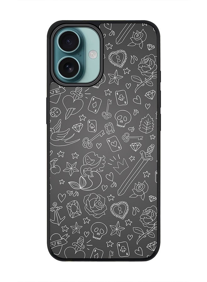 Stylizedd For iPhone 16 Plus Case [Compatible with MagSafe] Slim Magnetic cover Phone Case iPhone 16 Plus -Doodles - Image 1