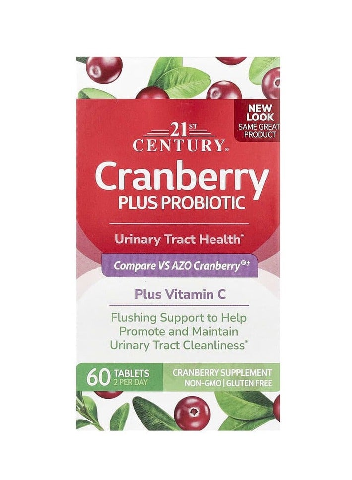 21st Century Cranberry Plus Probiotic 60 Tablets - Image 1