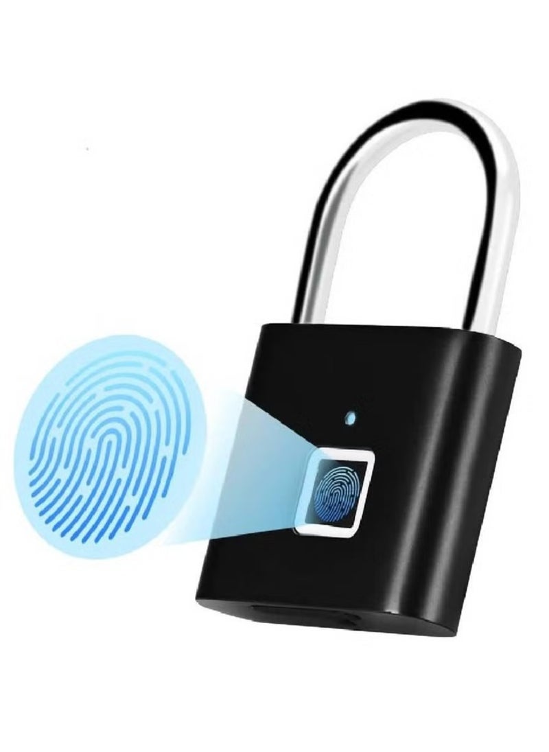 Smart Digital Alarm Pad Fingerprint Lock/Smart Biometric Fingerprint Padlock Black