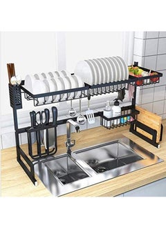 Over Sink Dish Drying Rack Kitchen Counter Storage Shelf Drainer Organizer Utensils Holder Stainless Steel Black - pzsku/Z9251B4E2A70805CA1062Z/45/_/1739608949/245567ef-4158-4036-b5cd-ae729db0f4aa