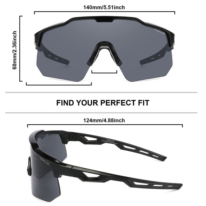 بوكيلار PUKCLAR ركوب الدراجات نظارات شمسية للرجال النساء TR90 إطار خفيف الوزن للرجال دراجة نظارات شمسية مع UV400 حماية للدراجات التزلج قيادة الدراجات النارية - Image 5