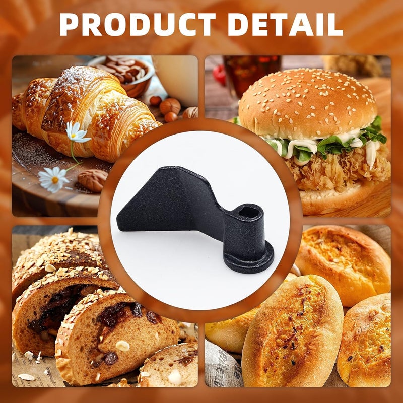 Flylin ملعقة عجن ماكينة الخبز، قطع غيار شفرة ملعقة ماكينة الخبز من الفولاذ المقاوم للصدأ للمنزل، ملعقة خلط غير لاصقة تناسب معظم آلات عجن الخبز - Image 5