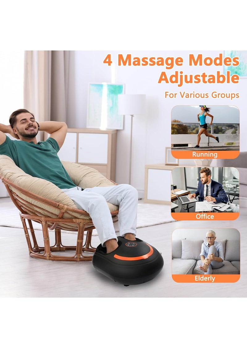 بوكيلا مدلك قدمين كهربائي بشياتسو ودفء - عجن عميق مع تحكم عن بعد لتخفيف التعب، للبيت والمكتب، هدية مثالية للوالدين (أسود) - Image 3