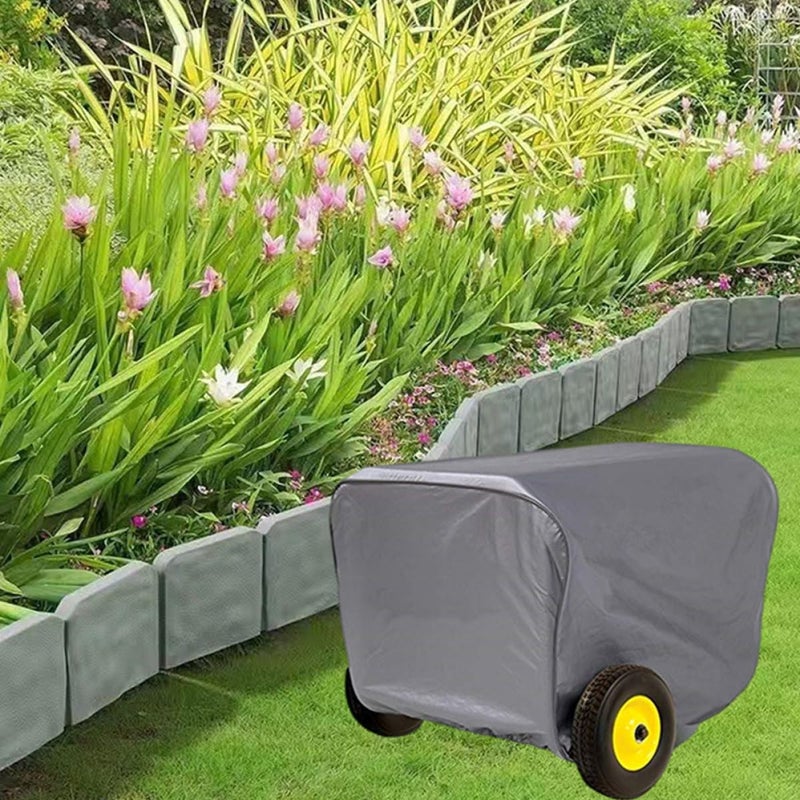 Heavy Duty Small Generator Cover 63.5x60x51.5cm Waterproof Gray Rainproof Generator Shield for Outdoor Portable Power Storage - Image 5
