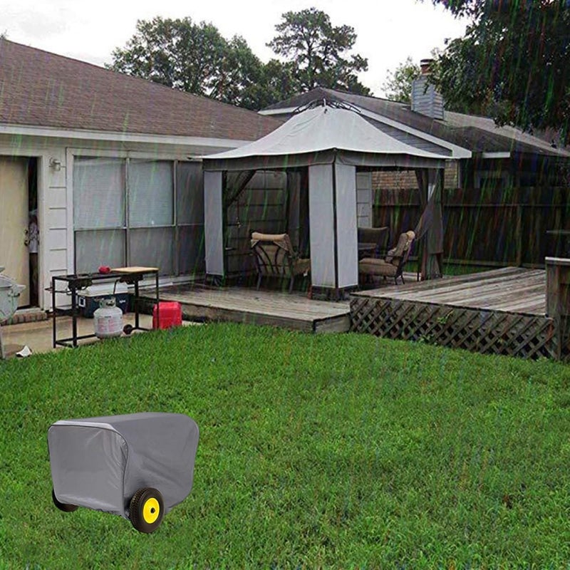 Heavy Duty Small Generator Cover 63.5x60x51.5cm Waterproof Gray Rainproof Generator Shield for Outdoor Portable Power Storage - Image 4