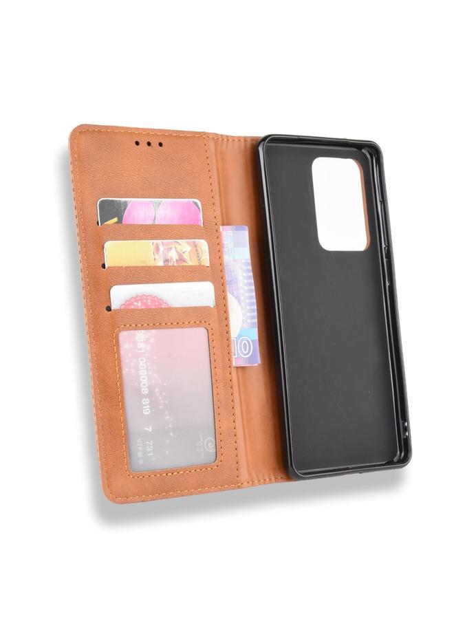 اس-توب جراب لهاتف Galaxy S20 Ultra/S20 Ultra 5G بمشبك مغناطيسي بتصميم حصان مجنون بتصميم كلاسيكي، جراب جلدي قلاب أفقي، مع حامل وفتحات للبطاقات وإطار للصور - Image 4