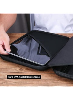 Procases Portfolio Sleeve Case Organizer Carry Bag For Ipad Pro 12.9 6Th 2022 5Th 2021 4Th 2020 3Rd 2018 Macbook 11 Inch Surface Pro X 8-1 Business Travel Briefcase Organizer Bag -Black  - Image 3