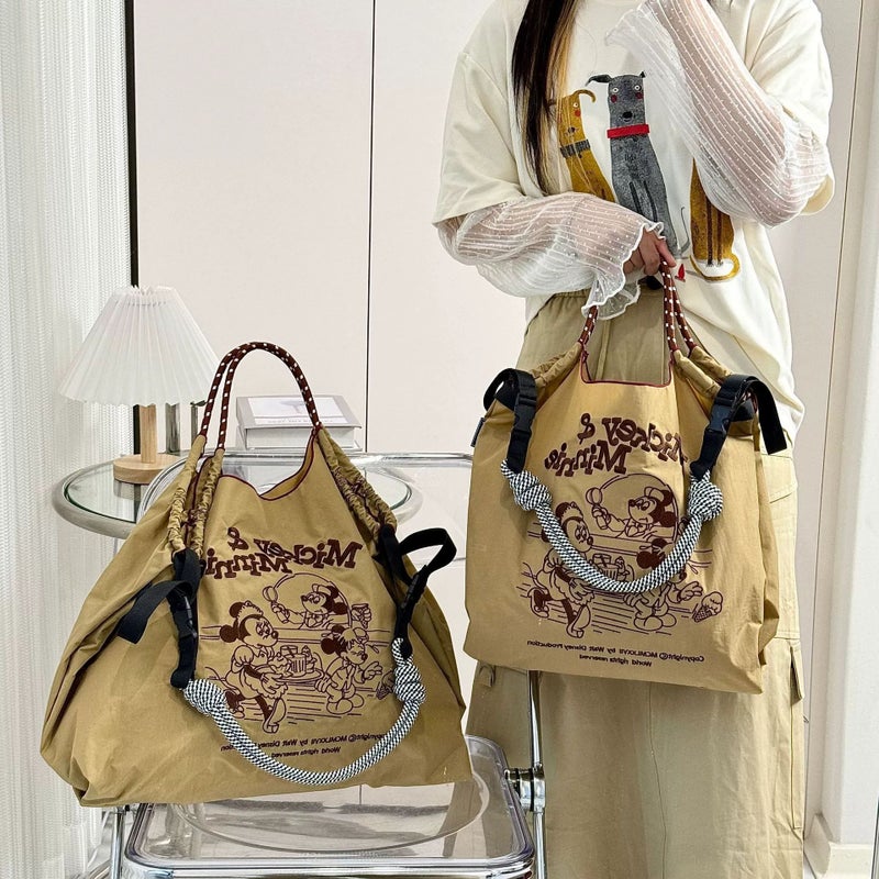 Guofeng Women's Embroidered Tote Bag – Medium Nylon Crossbody Handbag for Spring 2024 - Image 2