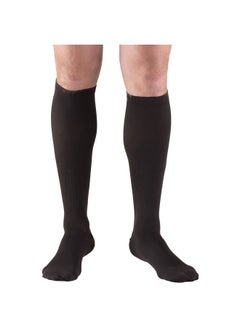 Truform Compression Socks, 15-20 mmHg, Men's Dress Socks, Knee High Over Calf Length, Black, Large  - Image 1