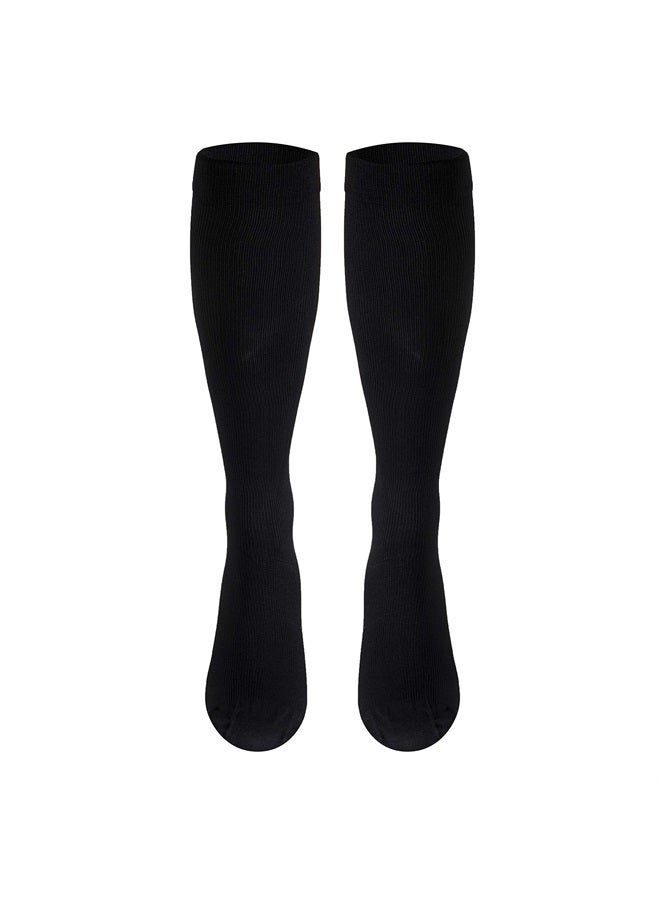Truform Compression Socks, 15-20 mmHg, Men's Dress Socks, Knee High Over Calf Length, Black, Large - Image 3