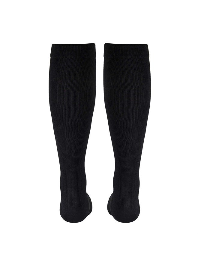 Truform Compression Socks, 15-20 mmHg, Men's Dress Socks, Knee High Over Calf Length, Black, Large - Image 5