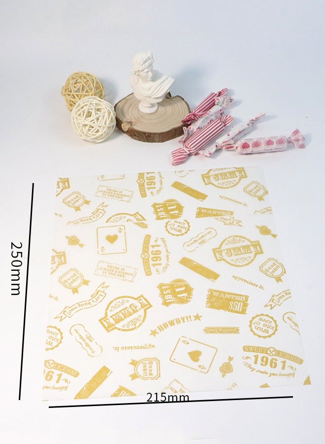 50 Pieces Food Wrapping Paper Wax Paper Cake Wrappers Gift Wrapping Basket Liner Grease Proof Paper Crafting Cheese Bread Paper Ramadan - Image 5