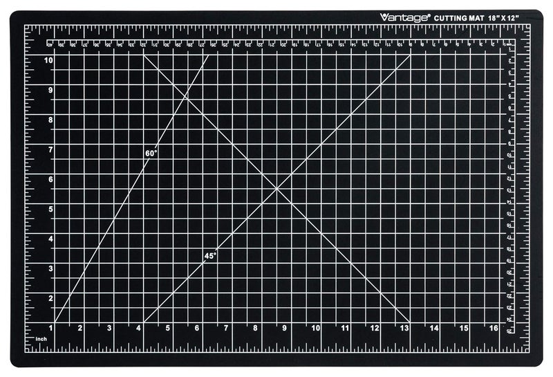 Dahle Vantage 10671 Premium SelfHealing Cutting Mat 12x18 12 Grid 5 Layers for Max Healing Perfect for Crafts  Sewing Black