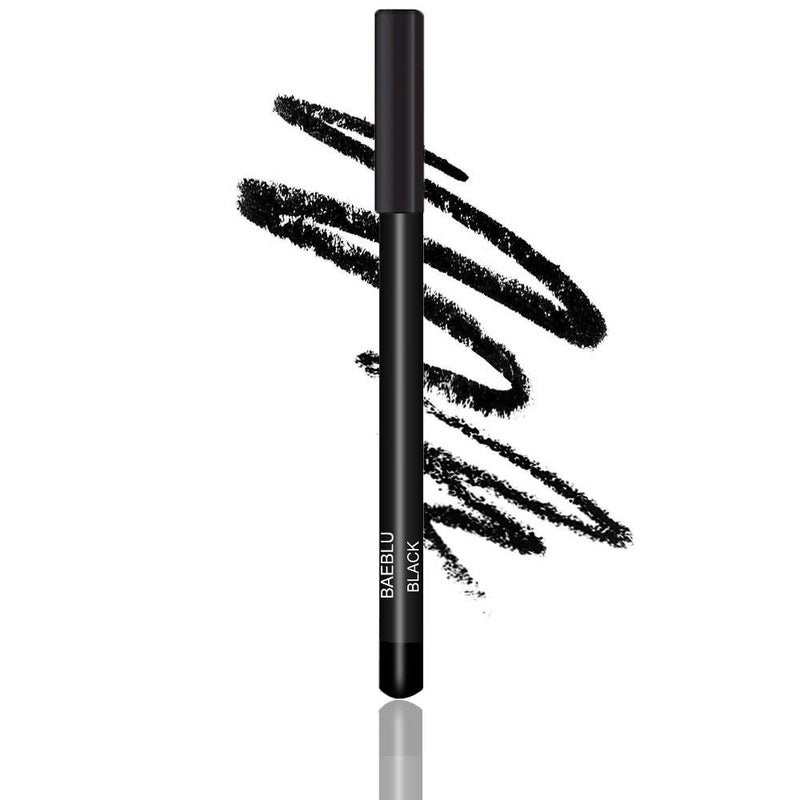 BaeBlu Natural Eyeliner Pencil, Black - Hypoallergenic, Water & Smudge Proof Eyeliner for sharp Lines and Defined Eyes - Long-Lasting, Organic & Cruelty-Free with Jojoba & Castor Oil for Sensitive Eyes - Image 1