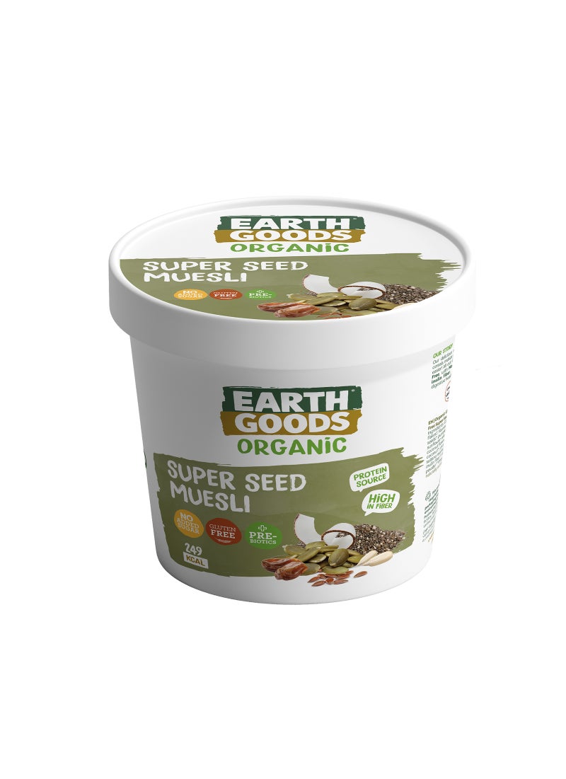Earth Goods Organic Gluten Free Super Seeds Muesli 60g - Image 1