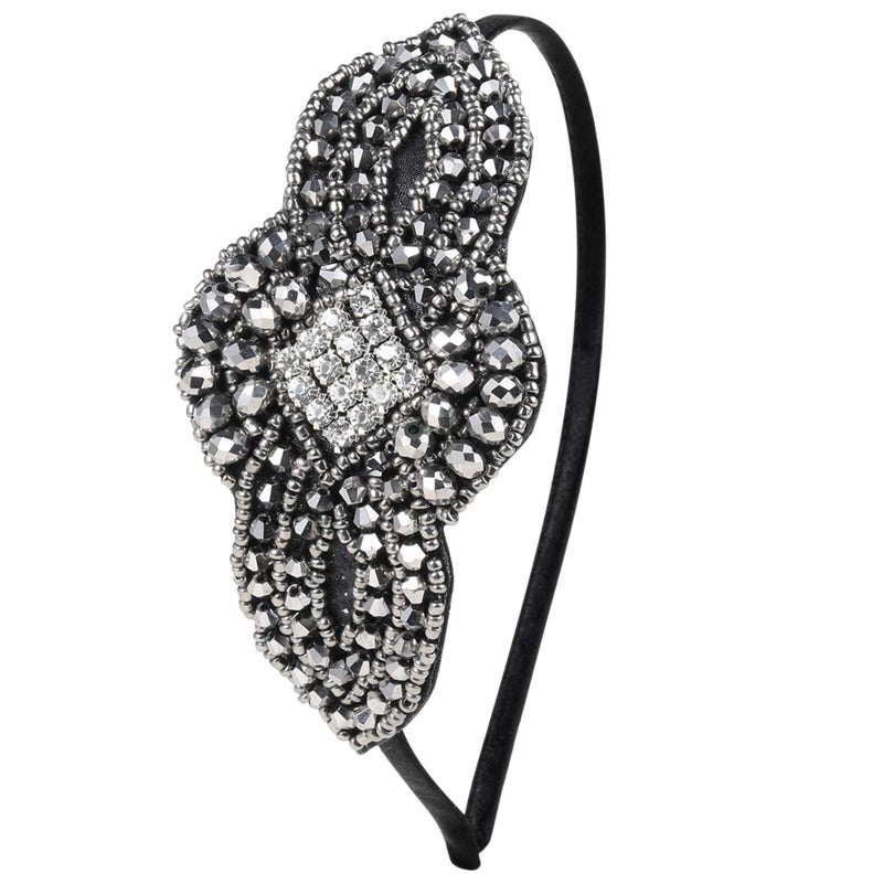 BABEYOND Flapper Headband 1920s Headpiece - Art Deco Headpiece Rhinestone Hair Accessories for Women (Style3-Silver) - Image 5