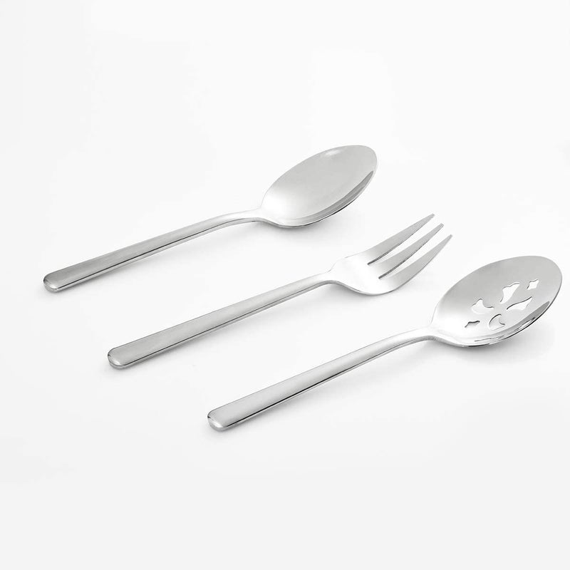RTT Serving Spoon X 2 Slotted Serving Spoon X 2 Serving Forks X 2 Rtt 9 Inch Stainless Steel Catering Serving Utensils For Party Buffet Dinner Banquet Cooking Kitchen Basics Mirror Finish Flatware - Image 5