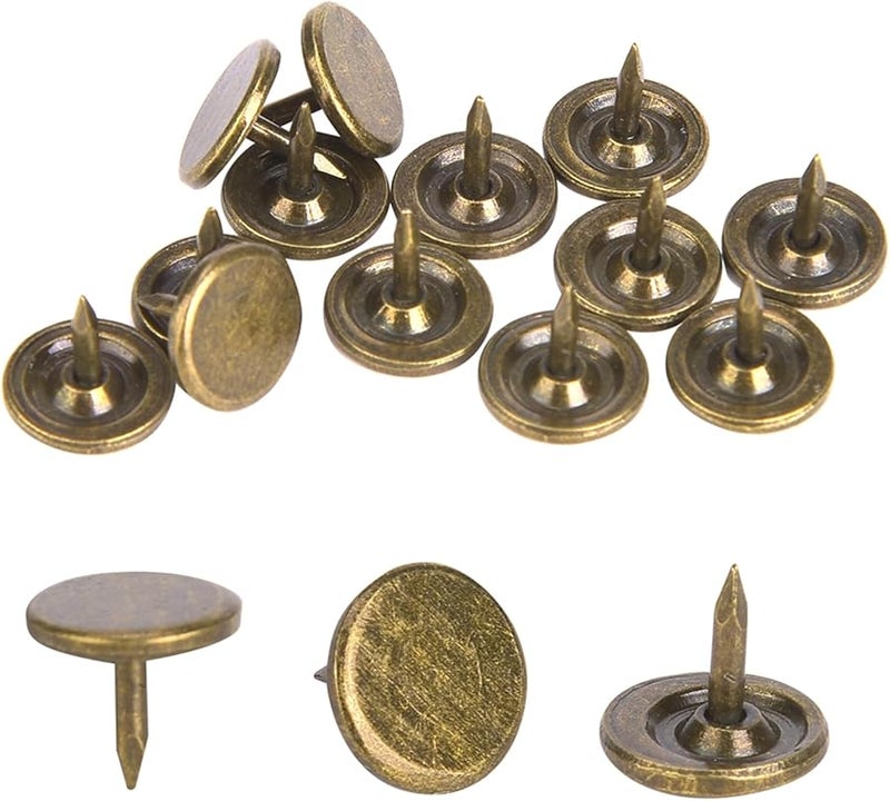 Antique Cyan Bronze Upholstery Nails 16 X 20mm Flat Head Furniture Tacks 9MM Diameter 8MM Length - Image 2