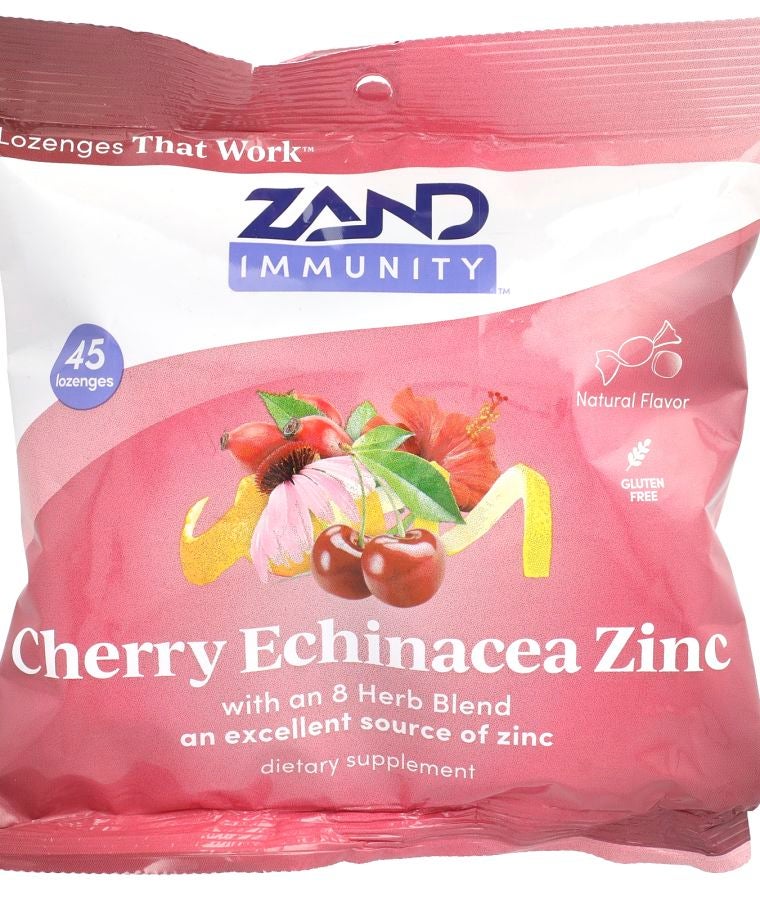 Immunity Cherry Echinacea Zinc Natural 45 Lozenges