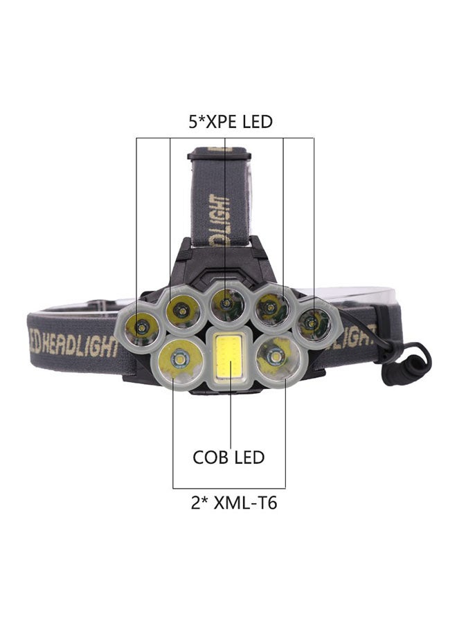 Head Flashlight With 8 LED Set Black/Yellow - Image 4