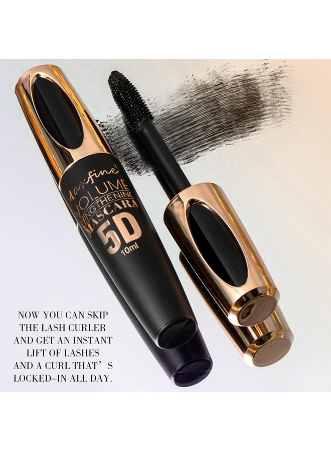 ماكس فاين إطالة حجم الماسكارا ، ماسكارا من ألياف الحرير 5D مع فرشاة مشط رمش قابلة للطي ، ملحقات رموش ماسكارا سائلة ملونة ، مقاومة للماء ، مقاومة للعرق ، غير متفتحة ، قاعدة طويلة ومتعددة الألوان # 04 أزرق - Image 3