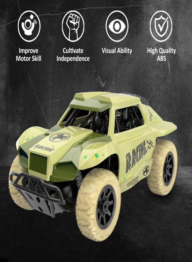 Babelly Jeep Remote Control Car Toy 1.20 Scale Absorbable System Built in High Strength Shock with Oversized Tires RC Car Green - Image 4