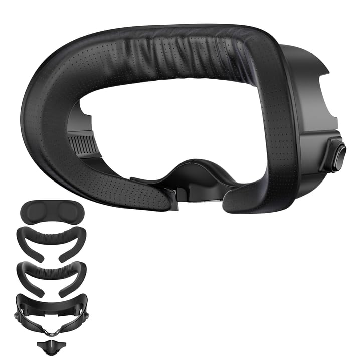 APEXINNO Adjustable Facial Interface for Meta Quest 3 Accessories,Face Cover with Breathable Foam Pads, Light-Blocking Nose Pad,Includes Two Face Cushions:Ice Silk & PU (Not Compatible with Quest 3S) - Image 1