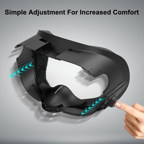 APEXINNO Adjustable Facial Interface for Meta Quest 3 Accessories,Face Cover with Breathable Foam Pads, Light-Blocking Nose Pad,Includes Two Face Cushions:Ice Silk & PU (Not Compatible with Quest 3S) - Image 3
