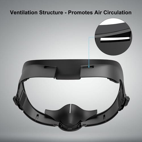 APEXINNO Adjustable Facial Interface for Meta Quest 3 Accessories,Face Cover with Breathable Foam Pads, Light-Blocking Nose Pad,Includes Two Face Cushions:Ice Silk & PU (Not Compatible with Quest 3S) - Image 5