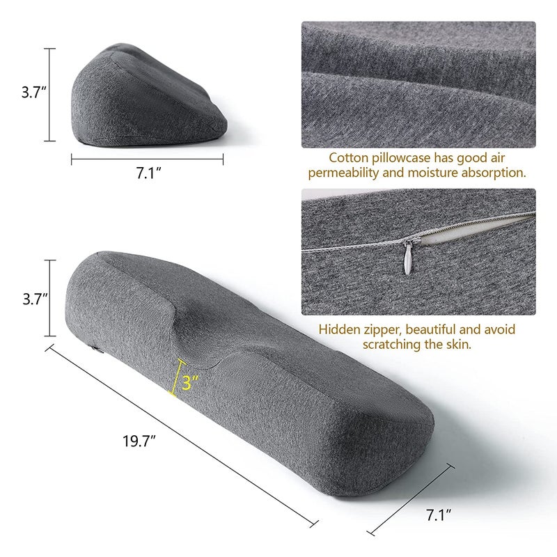 Deoxys Sleeping Neck Pillow Ergonomically Designed Neck Support Pillow for Neck and Shoulder Pain Relief Memory Foam Pillow for Neck for Cervical Spondylosis Patients or People with Neck Soreness - Image 4