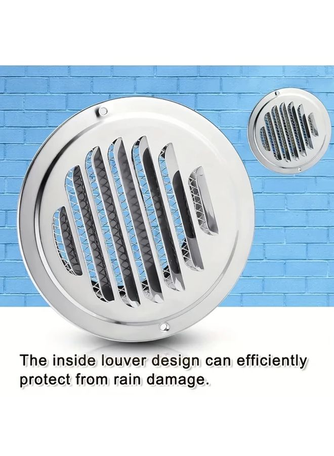 2pcs 4 Inch Stainless Steel Vent Cover With Filter Screen Corrosion Resistant - Image 5